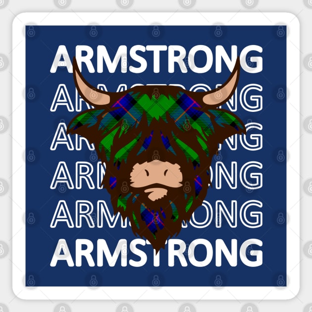 Clan Armstrong - Hairy Coo Sticker by Taylor'd Designs